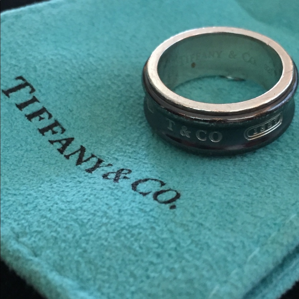 Tiffany & Co. Black Titanium and SS Ring